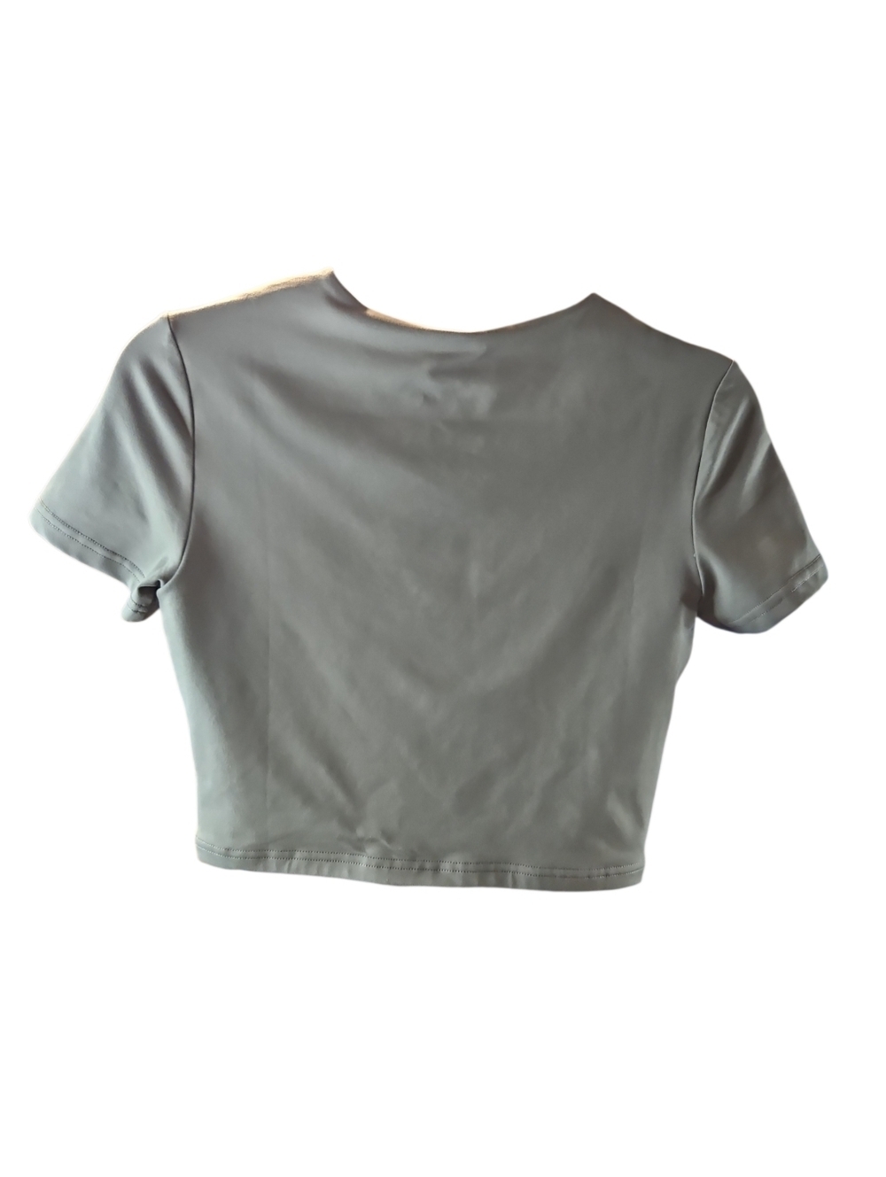 REORIA Crop Top Olive Green Fitted Tee NWT Small - Picture 5 of 7